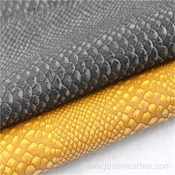 Synthetic Crocodile Skin Stretched PU Shoe Upper Leather